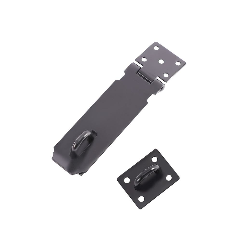 3/4/5 Inch Stainless Steel Padlock Clasp Black Hasp Staple With Screws For Door Lock Shed Cabinet Household Anti-theft Hardware