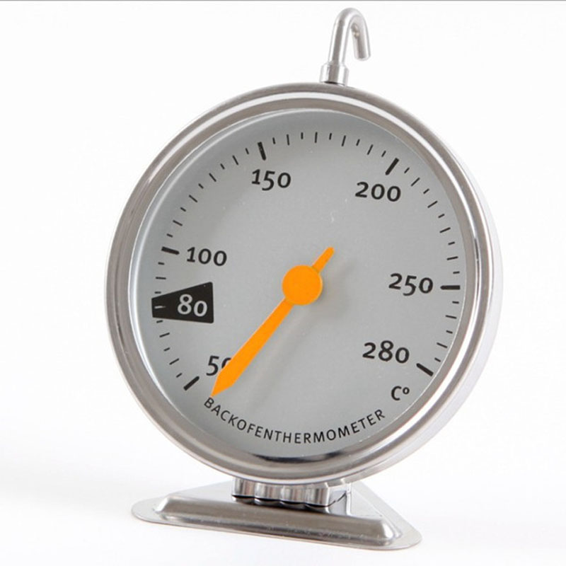 Dial de acero inoxidable termómetro de horno termómetro de cocina parrilla termómetro de carne de alimentos termómetro de Pie ajustable