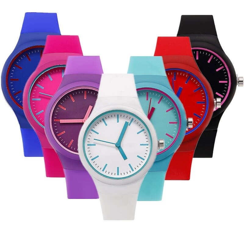 1Pcs Silicone Mannen Vrouwen Horloges Jelly Luxe Horloge Casual Dames Quartz Horloges Sport Klok Horloges