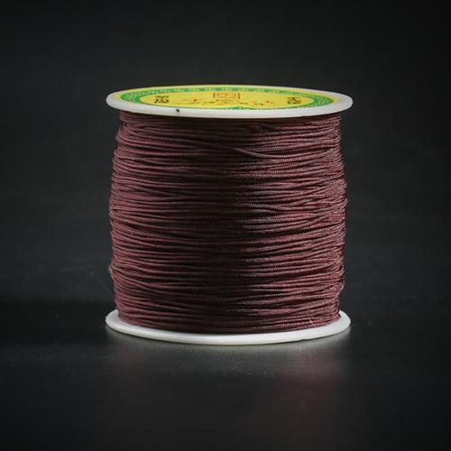 1mm 100m Nylon macramé chino nudo cordón pulsera cuentas hacer joyas DIY borlas cuentas Shambala hilo herramienta de coser: Coffee