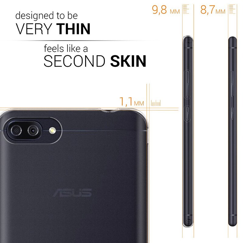 Coque en TPU pour ASUS ZenFone 4 Max ZC520KL / 4 Max Pro Plus ZC554KL, étui arrière en Gel de Silicone souple Transparent, Original