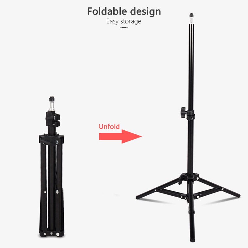 2M Photography Light Tripod Stand Phone Camera Ring Light Stand Photo Studio Relfectors Softbox Background Video Flash Lighting