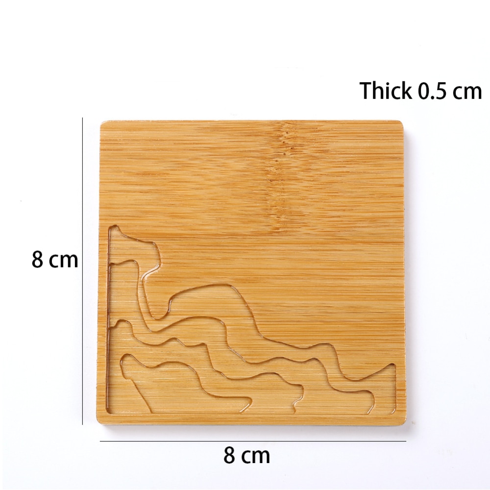 DIY Craft Mold Epoxy Resin Bamboo Coaster Molds Jewelry Ornament Table Decoration Handmade Jewelry Accessories Handcraft: Square