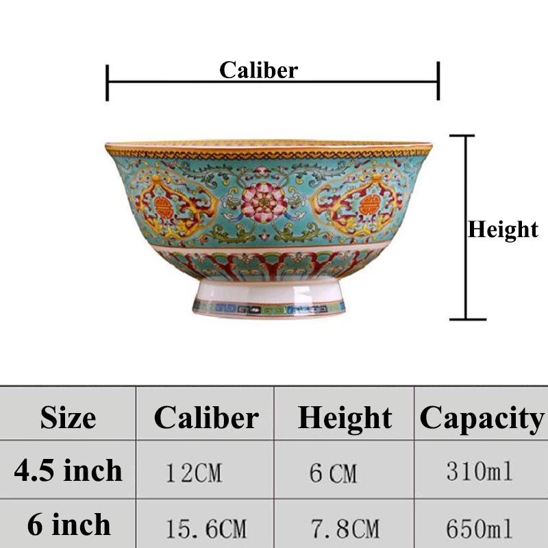 4.5/6 inch Jingdezhen Ceramic Tableware Bone china Noodle Bowl Home Soup Rice Bowls Chinese Dinnerware Kitchen Accessories