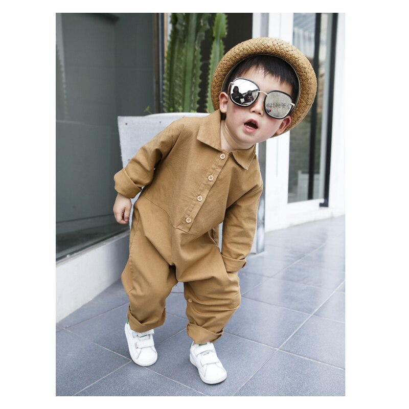 Neue sommer jungen insgesamt strampler alter für 1-6 jahre kleine jungen overalls hosen baby jungen schule stil kinder kleidung: khaki / 2T