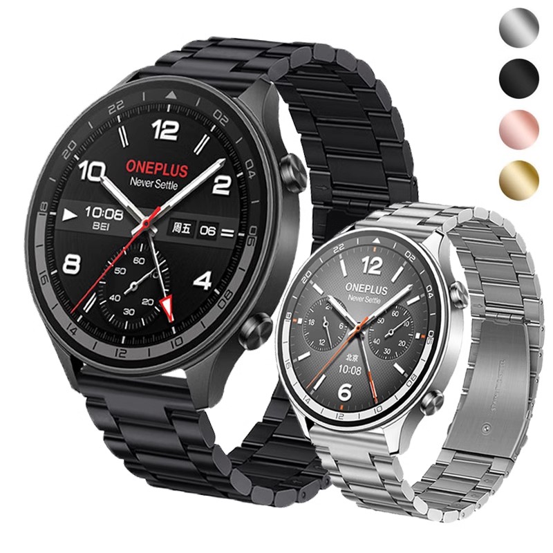 Correa de reloj de 22mm para OnePlus Watch 3 2 Smartwatch Correa de acero inoxidable para OPPO Watch X2 pulsera de Correa de Metal