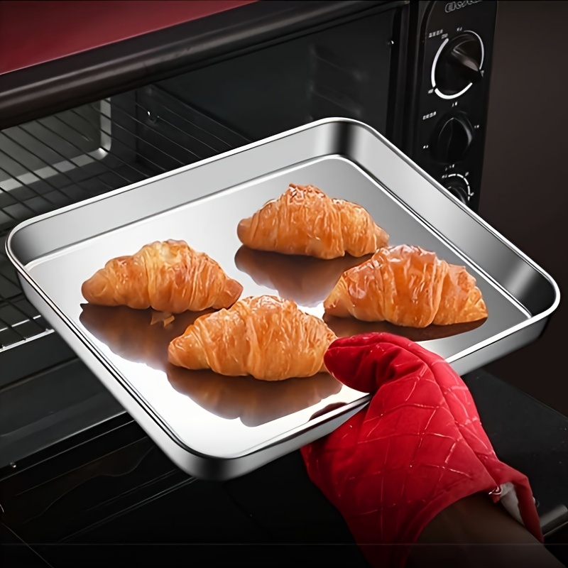 Ensemble de 5 conteneurs de stockage des aliments en acier inoxydable – Couvercles transparents, empilables. Parfait pour la Viande/Fruits/Veggies en Camping,