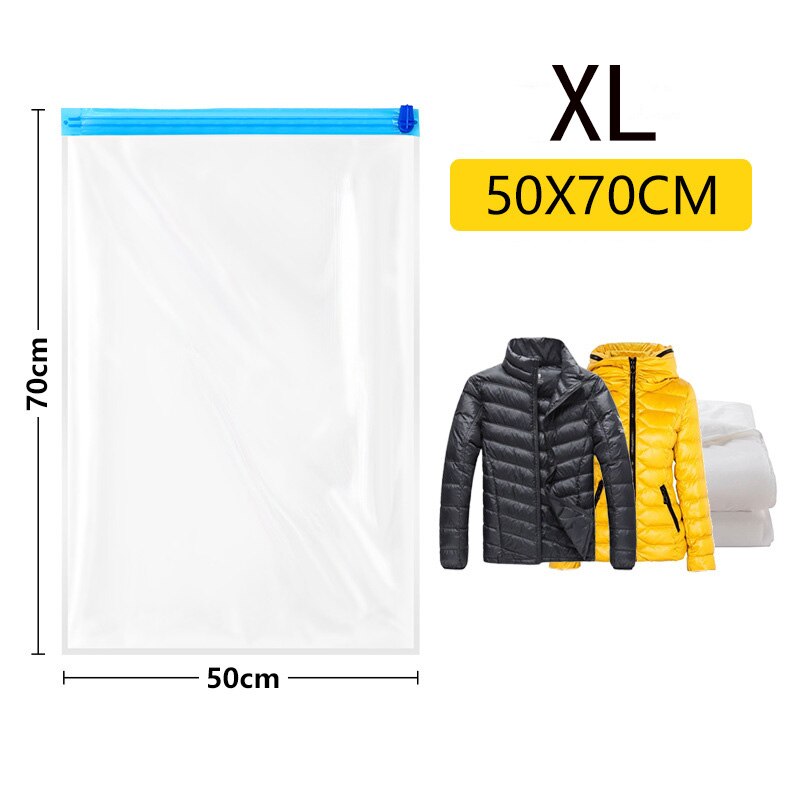 Wardrobe Storage Bags 5pc Roll Up Compression Vacuum Storage Bags Travel Home Suitcase Space Saver Bag: 35x50cm