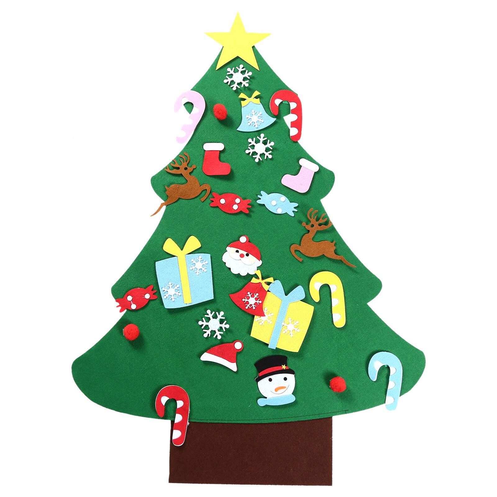 DIY Felt Christmas Tree - Detachable Ornaments Wall Hanging Decor for Kids Toddlers Christmas Year Xmas Decorations: A