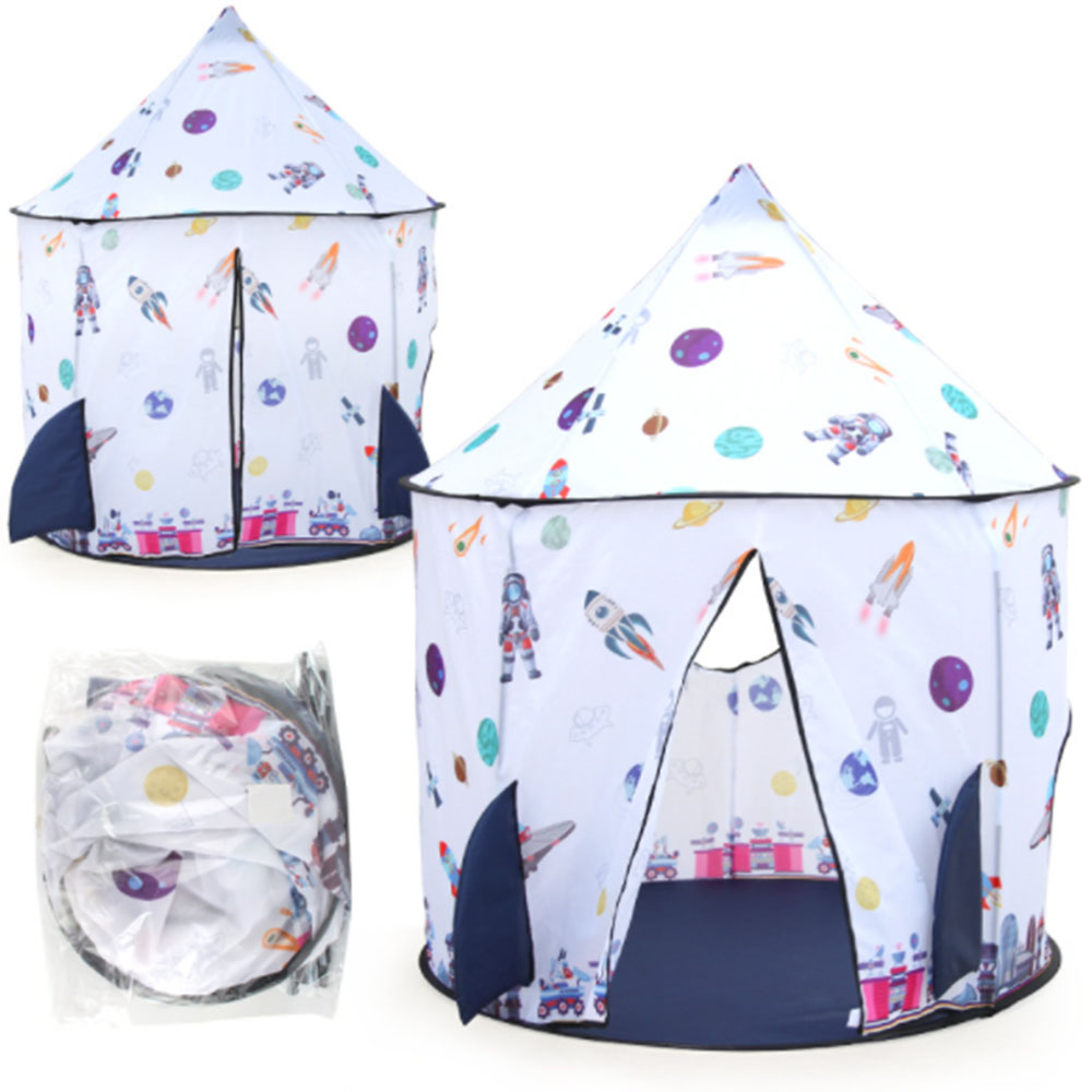 Space Tent Space Themed Pretend Play Tent Space Play House Spaceship Tent For Kids Foldable Pop Up Rocket Play Tent1