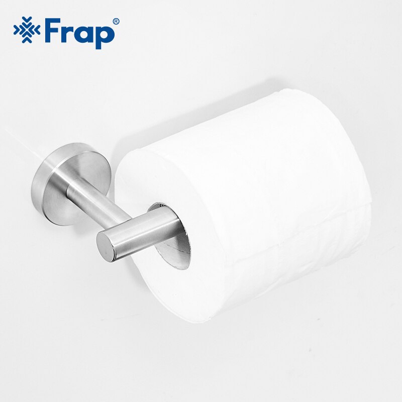 Frap Rvs Zilver Badkamer Hardware Set Handdoekenrek Toiletrolhouder Handdoek Bar Haak Badkamer Accessoires Y38124