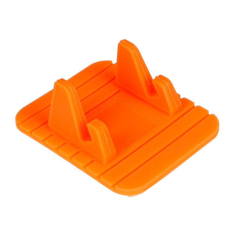 Soporte Universal para salpicadero de coche alfombrilla de goma antideslizante, almohadilla, soporte para teléfono, Huawei, Samsung, teléfono Xiaomi: Naranja