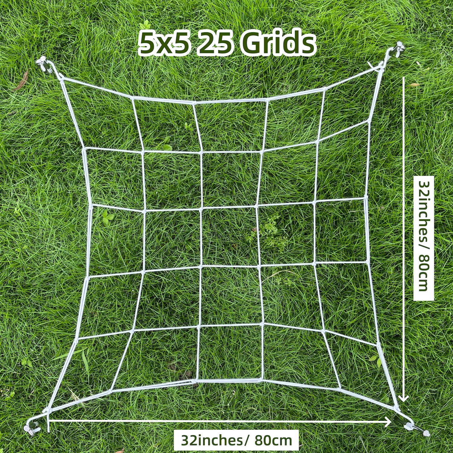 2Stck 4'' Gittergewebe Spaliernetz Pflanzenunterstützung Elastisches ScrOG/LST Netz mit Haken für drinnen wachsen Zelte Kasten Bausatz niedrig betonen Ausbildung: Licht Grün