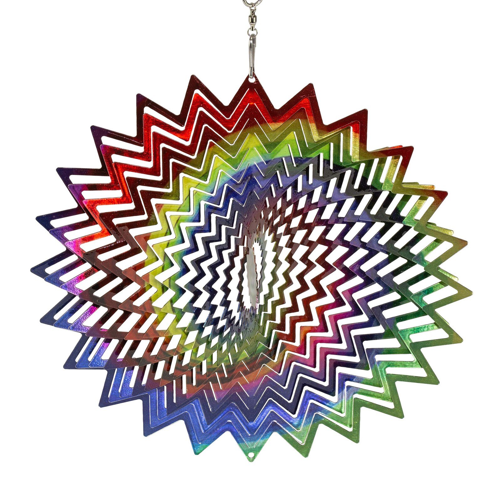 Wind Chimes Stainless Steel Wind Spinner- 3d Indoor Outdoor Garden Multicolor Home Decoration Ornament Hanging Decorations: Default Title