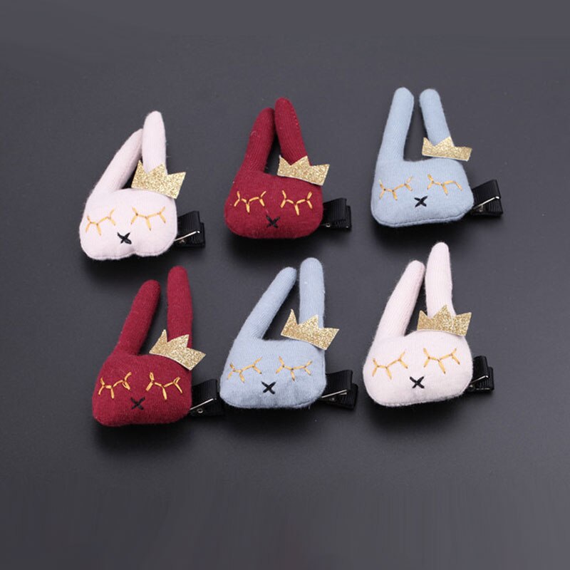 1Piece Cute Baby Girls Big Rabbit Hairpin Hair Barrettes Cartoon Kids Hair Clips Handmade Headwear Lovely Style Hair Accessories