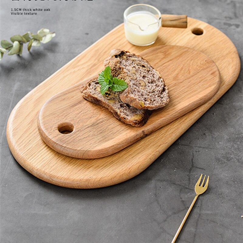 Japanese-style Rectangle Whole Wood Kitchen Cutting Board Solid Wooden Fruit Board Bread steak cutting Trays Chopping
