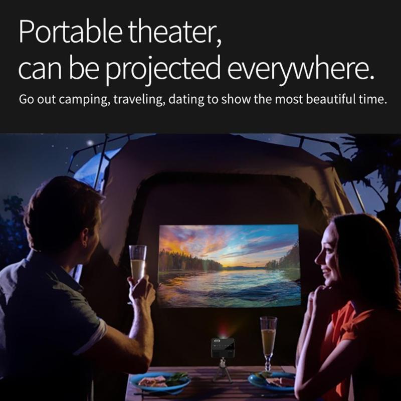 T200 Draagbare Mini Led Projector Lcd Home Beamer Voor Kids 1920*1080 Hd Pocket Home Tv Theater Video Beamer ondersteuning Sd Hdmi Usb