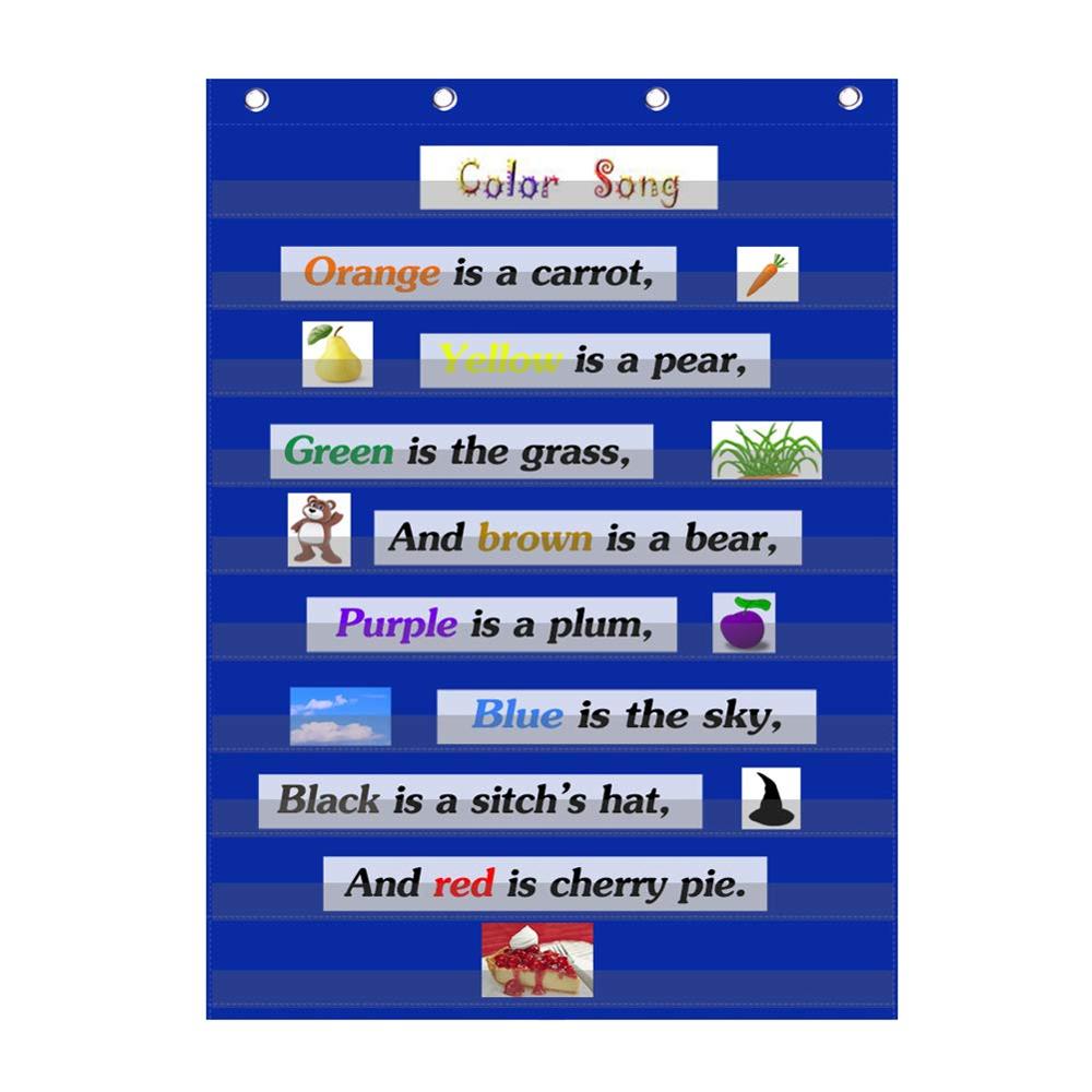 Godery Standard Pocket Chart Teacher's Friend Durable Classroom Pocket Chart ideal for all kinds of classroom uses