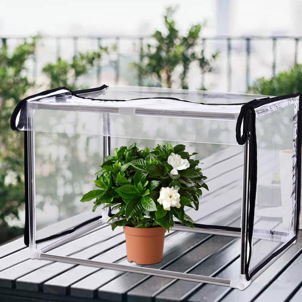 Multifunktionelt varmt hus små planter drivhus beskytte æske regntæt plante krukkedække blomster ly plante vokse telte