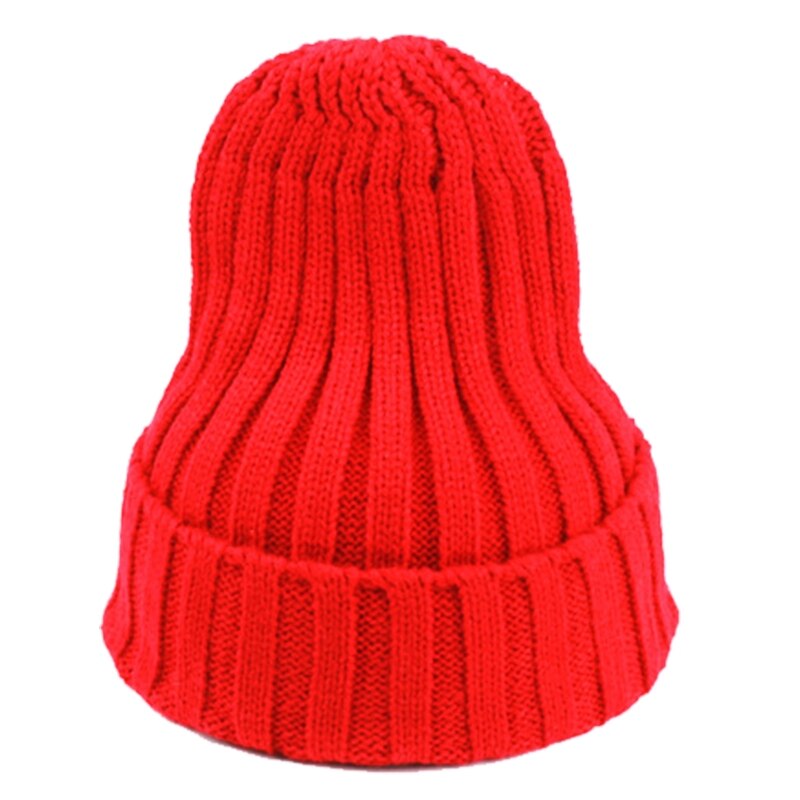 Unisex Winter Chunky Ribbed Knit Pointed Beanie Hat Neon Solid Candy Color Stretch Snow Ski Cuffed Skull Cap Ear Warmer: r