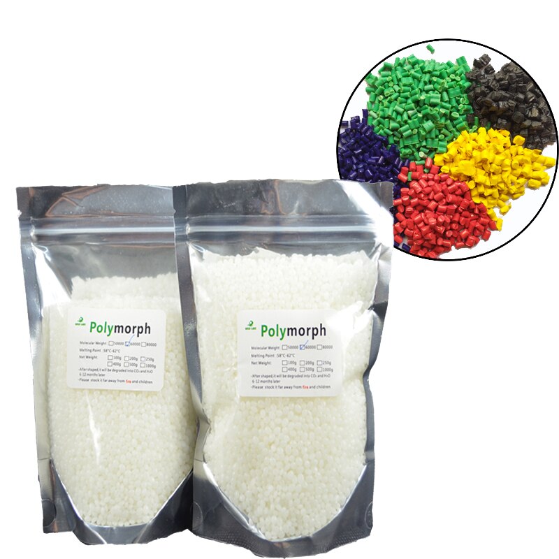 Kit de plástico moldeable con forma de instamorfo, 200g, PCL y 5 colores, para manualidades, hobbyis: 200g and 5 colors