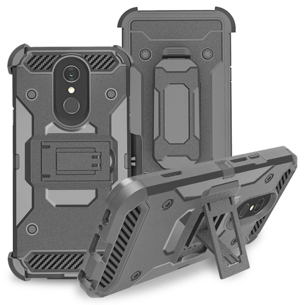 For LG Q7 Case Heavy Duty Hybrid Rugged Tough Case Anti Shock Back Belt Swivel Clip Holster Cover For LG Q7 / Q7+ Plus /Q7 Alpha