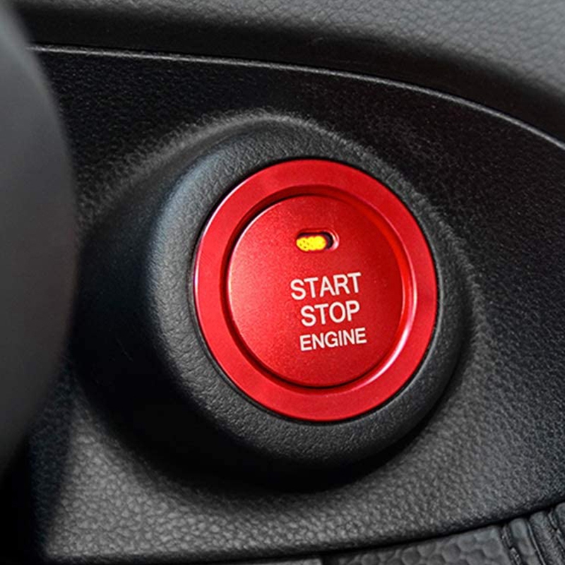 Keyless Engine Push Start Button With/Surrounding Ring Trim Compatible Compatible for Subaru