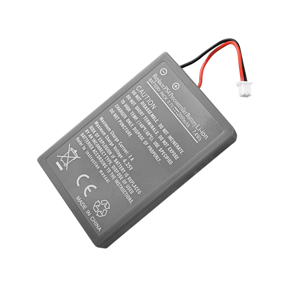 Sostituzione del pacco batteria 2000mAh per PS4 Pro Slim Bluetooth DualShock Controller di seconda generazione CUH-ZCT2 o CUH-ZCT2U