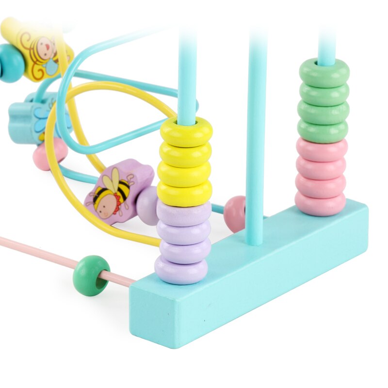 Cuentas alrededor de los macarrones, pulsera de cuentas para bebé de 6-12 meses, juguetes educativos para niño y niña de 1-2-3 años, de educación temprana