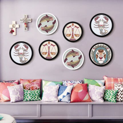 Simple circular photo frame 6 inches, 7, 8, 10, 12, 14, 16, 18, 20 inches, hanging wall picture frame, without painting core