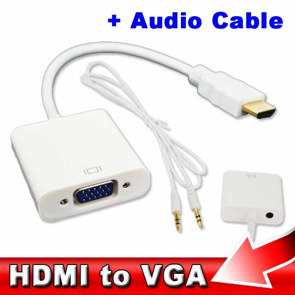 Adaptateur de câble Audio, convertisseur vidéo HDMI à VGA de 3.5mm, pour XBOX 360 mâle à femelle, 1080P
