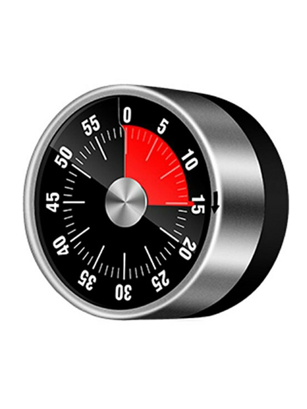 Stainless Steel Visual Timer Mechanical Kitchen Timer 60-Minutes Alarm Cooking Timer With Loud Alarm Magnetic Clock Timer: black