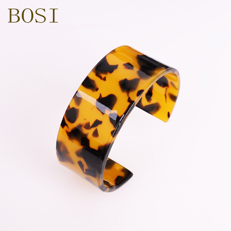 Bohemian Leopard Acitic Säure Acryl Harz Armbänder Bunte Armreif Für Frauen Harz Manschette Armband femme Einfache Elegante Schmuck: 12
