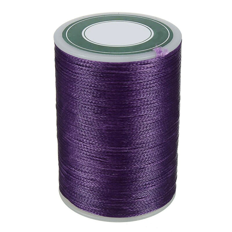 Hilo para coser cuero de 3 capas, cuerda plana de poliéster encerado de 0,8mm, bricolaje, hilo de artesanía para reparación de zapatos, sombreros y artesanías: Purple