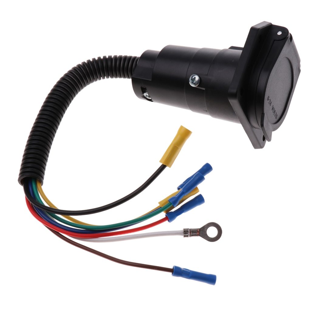 Brand 7 Pin Trailer Connector Plug Socket 7 Way Caravan RV Towing