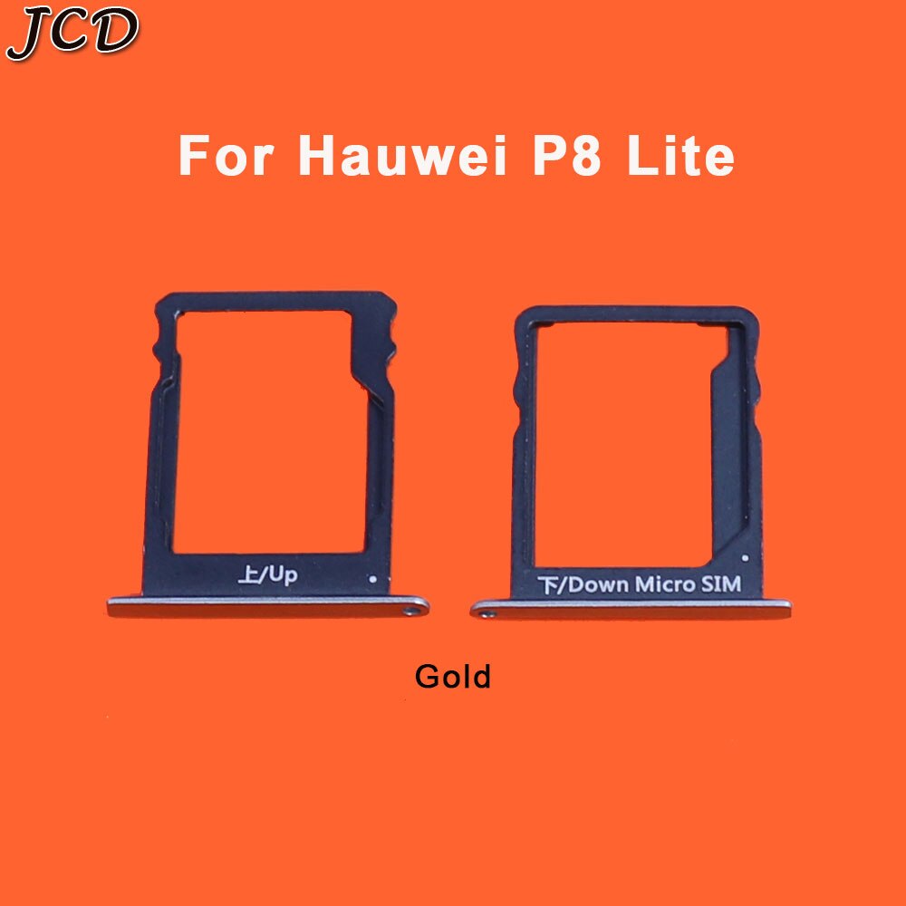 JCD para Huawei P8 Lite/P8 Lite tarjeta SIM Micro SD bandeja soporte ranura para tarjeta adaptador de piezas de reparación: P8 Lite-Gold