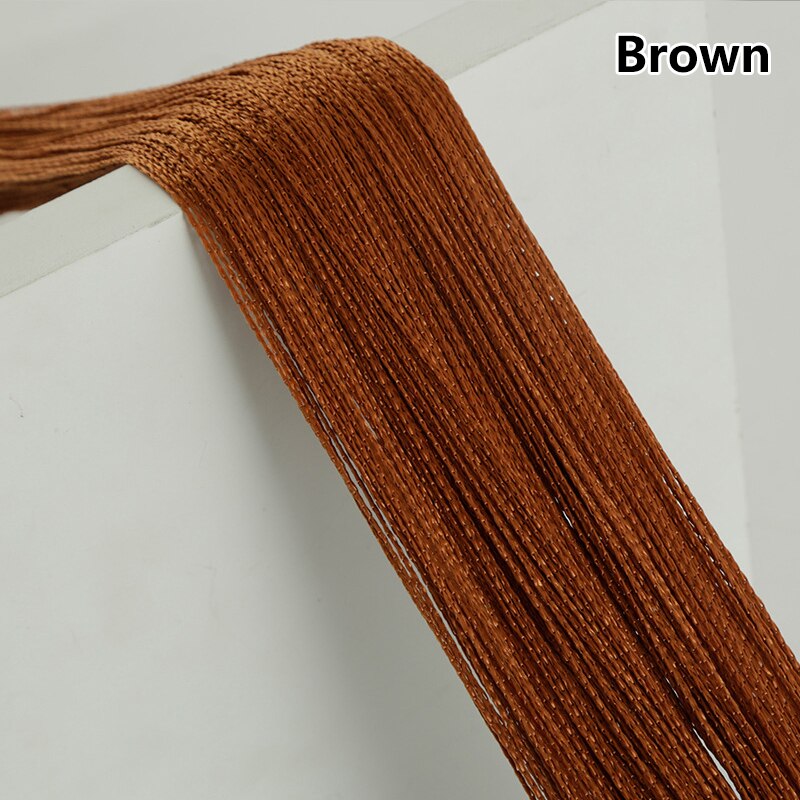 100CM X 200CM Solid Color Curtains Thread Line Curtains For Living Room Door Wall Window Panel Tassel Curtain Home Decoration: 11