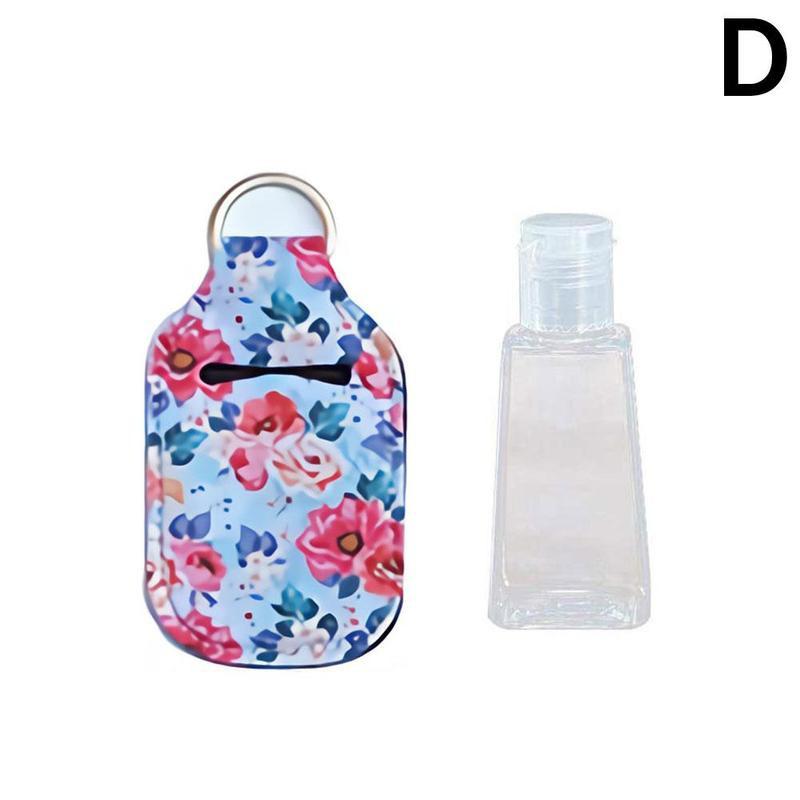 30ml Leere Hand Sanitizer Flasche Mini Tragbare Reise Desinfizieren Flaschen mit Nachfüllbare Keychain Silikon Gel Halfter Flasche K9S9: D