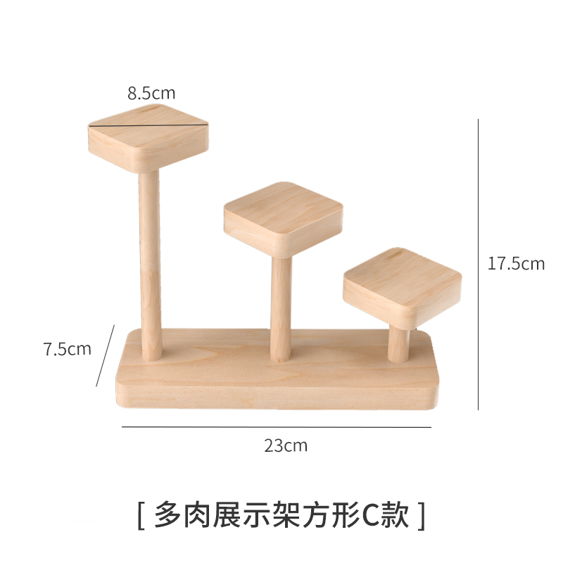 Solid Wood Desktop Rack Office Desk Multi-layer Storage Art Area Cosmetics Small Ornaments Display Arrangement Flower Rack: Red