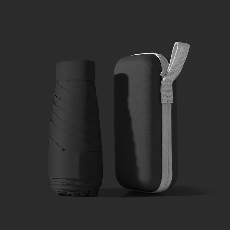 Xiaomi-Mini paraguas Ultra compacto con revestimiento negro, bolsillo portátil, sol, lluvia, doble uso, ligero, de viaje, para mujeres y hombres