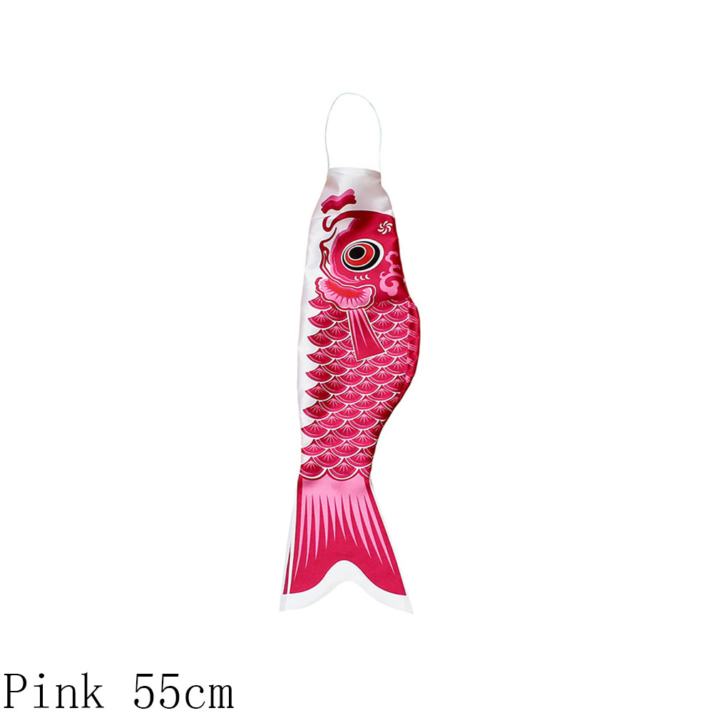 Fumetto di Pesce Vento Calzino Bandiera Colorate In Stile Giapponese Manica A Vento Carpa mini Koinobori Regali di Pesce Vento Streamer Festa A Casa Decorazioni: Pink 55cm