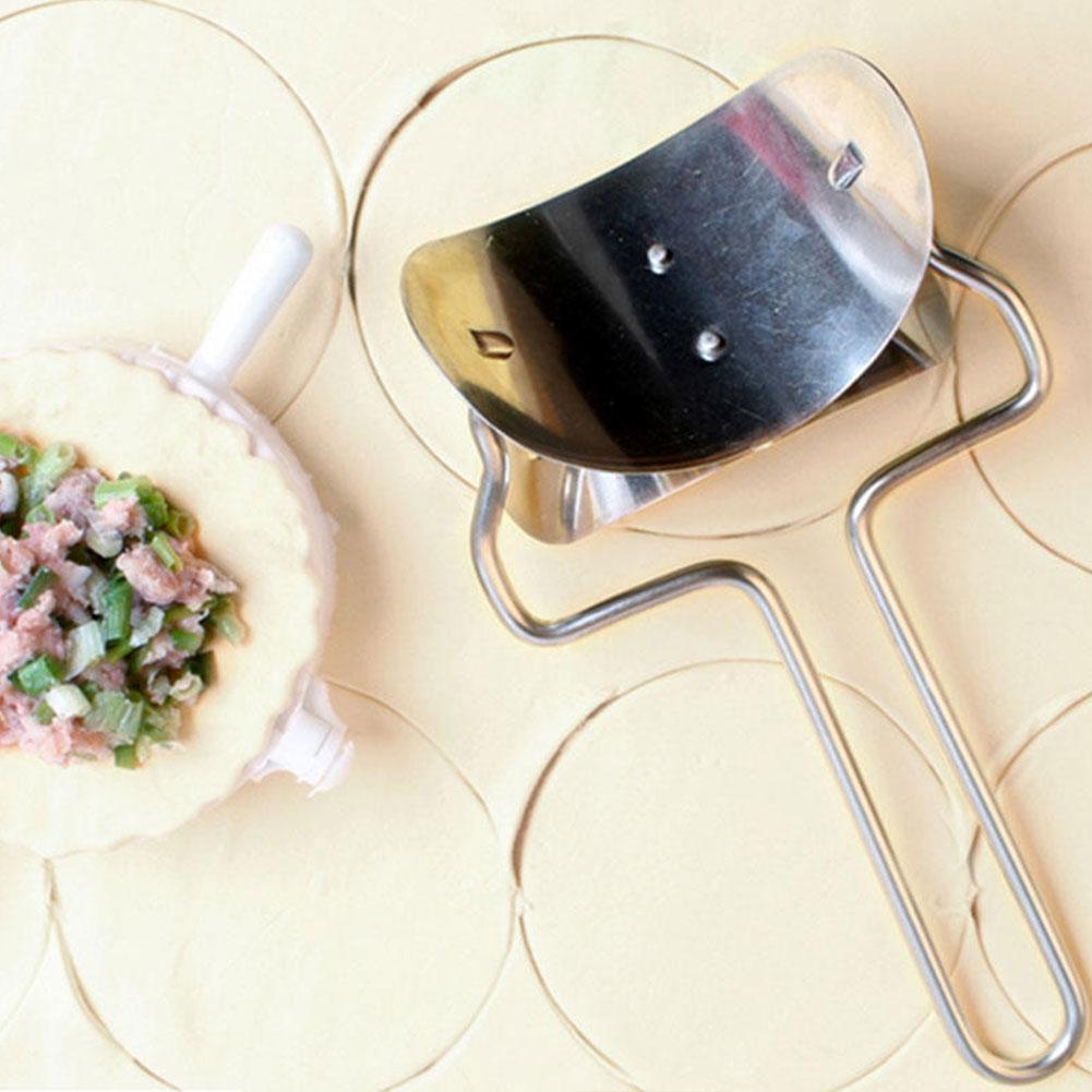 1pc Large Dumpling Dough Circle Roller Machine Cutters Steel Home Baking Maker Kitchen Pie Pizza Pastry Rolling Tools