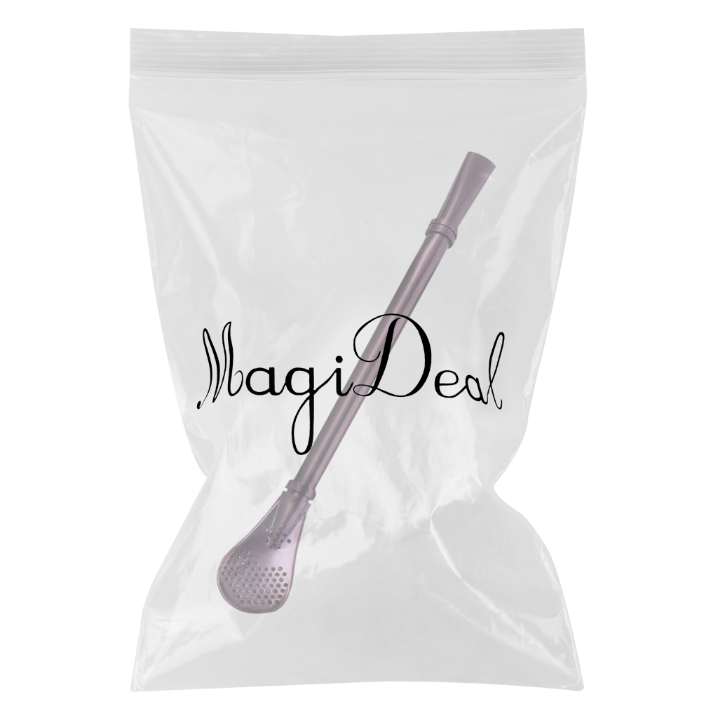 6 Colors Spoon Straw Tea Infuser Coffee Spoon Novelty for Adult&Child