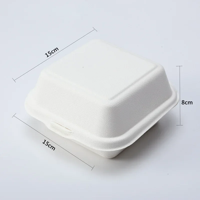 20/50pcs Disposable Eco-Friendly Bento Box Meal Storage Food Prep Lunch Box Fruit Salad Hamburger Cake Packaging Box Writable: White / 20PCS