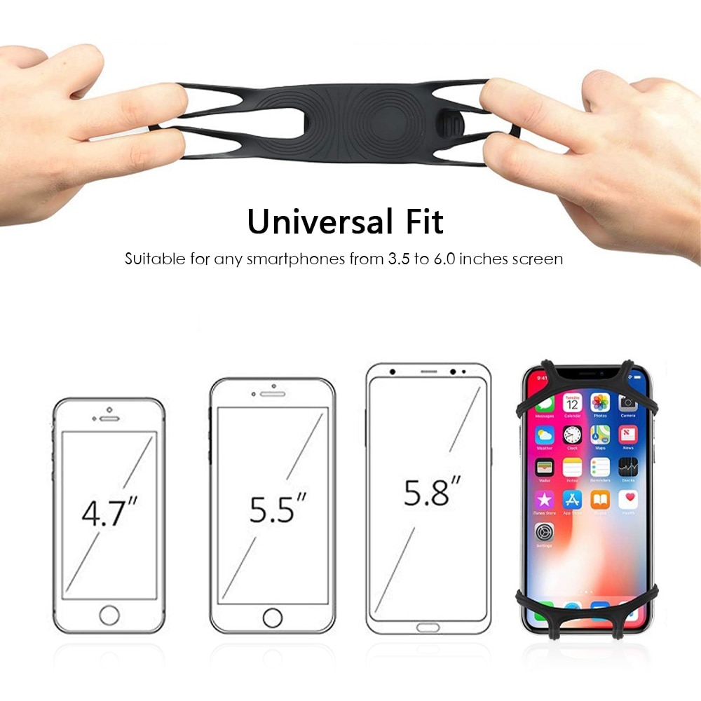 Fiets mobiele telefoonhouder siliconen motorfiets fiets stuurstandaard montagebeugel fiets telefoonhouder voor iphone gps-apparaat