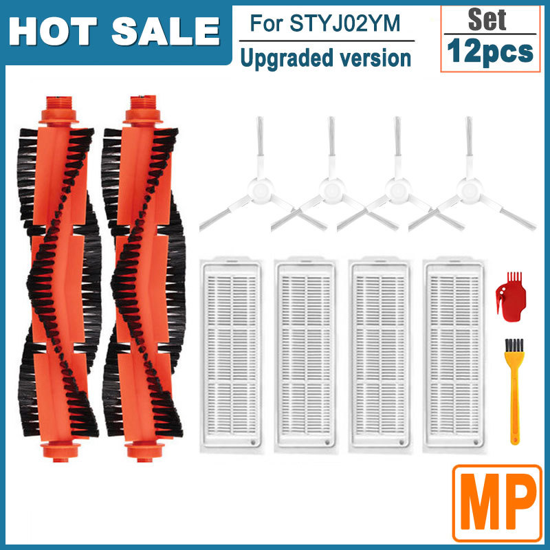 HEPA-Filter, Wischtuch, für Xiaomi 2S, 3C, Mi Roboter Vakuum Mopp P, STYJ02YM, XMSTJQR2S, Mijia Staubsauger-Ersatzzubehör, Hauptbürste, Seitenbürste, Ersatzteile für Zuhause