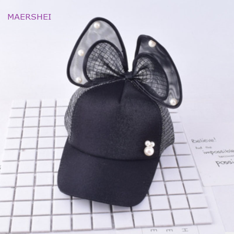 Maershei børn baseball kasket perle net cap casquette pige kasketter snapback