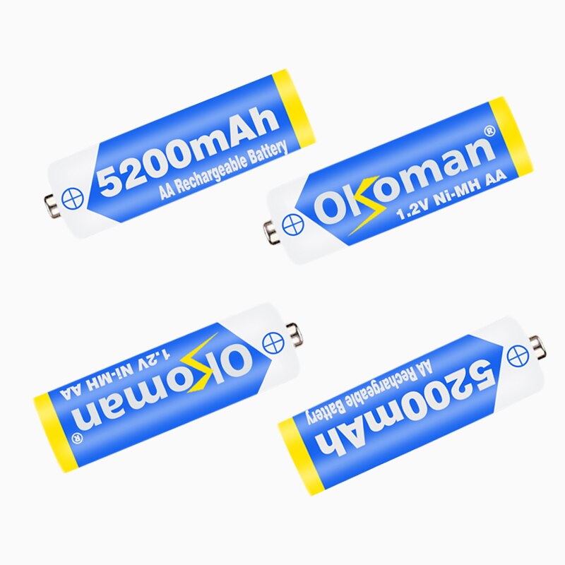 Original Battery AA 5200mAh 1.2V NI-MH for Camera Flashlight Toy Pre-Charged Rechargeable Batteries Electrical Appliances