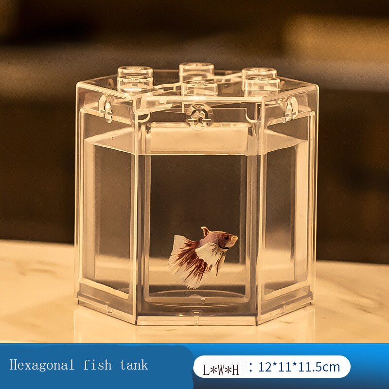 Minni Betta-pecera para tortugas, reptiles, medusas, peces dorados, camarones, bolas de musgo, insectos, caja de Decoración de mesa, suministros para acuario: Verde claro