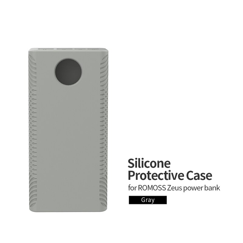 Weiche Silikon Schutzhülle Abdeckung für ROMOSS Sinn 8 + 30000mAh Zeus 40000mAh Power Bank Anti-skid batterie Ladegerät Fällen: Gray for Zeus